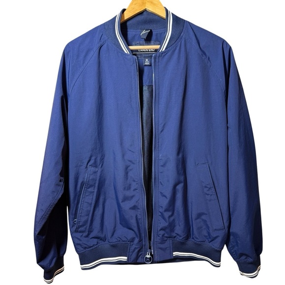 Lands End Windbreaker Jacket Mens M Navy Blue
Front Zip Basball Style TJ-9228 - Picture 4 of 12